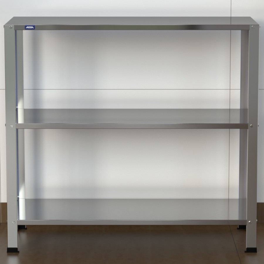 Estante Armário Prateleira Inox 3 Bandejas 400 X 1000 Aisa